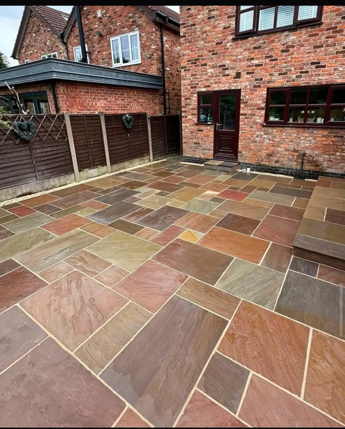 Indian sandstone patio