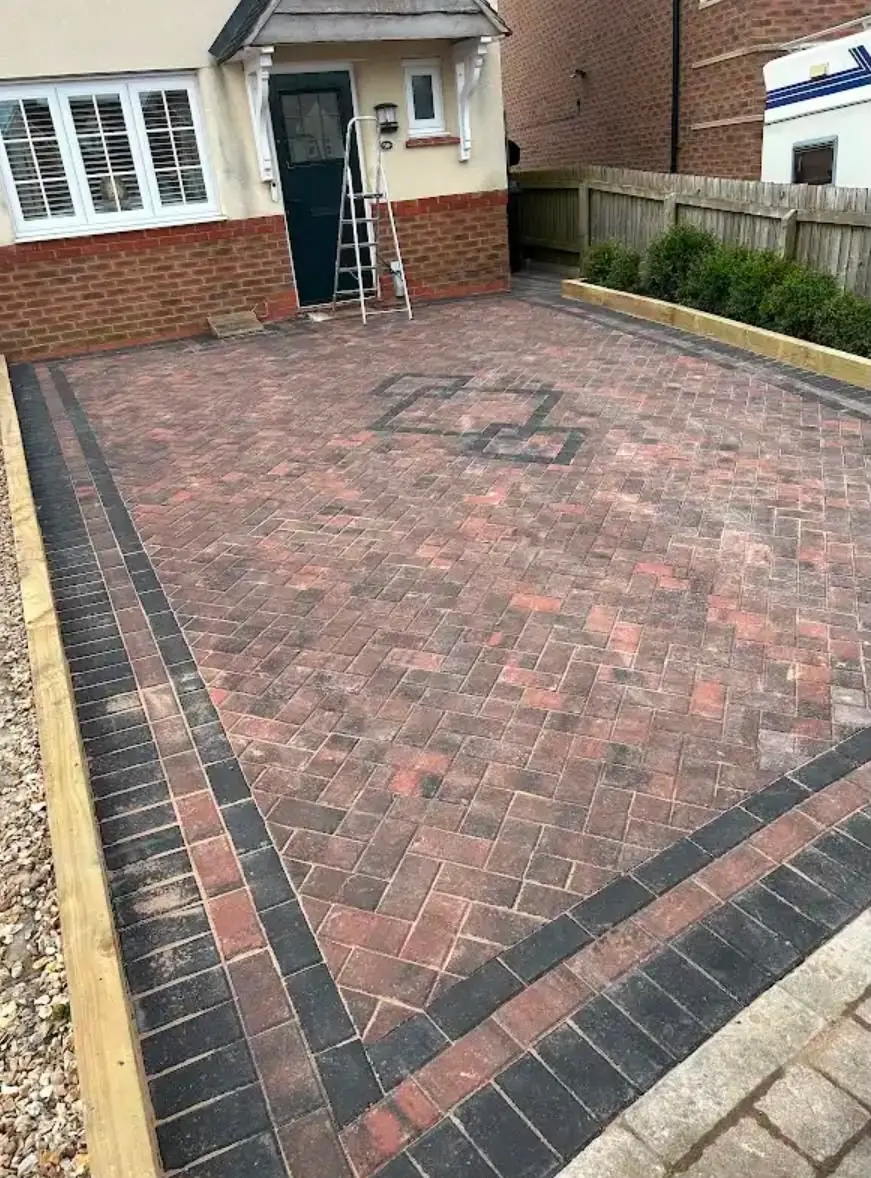 Brindle block paved driveway